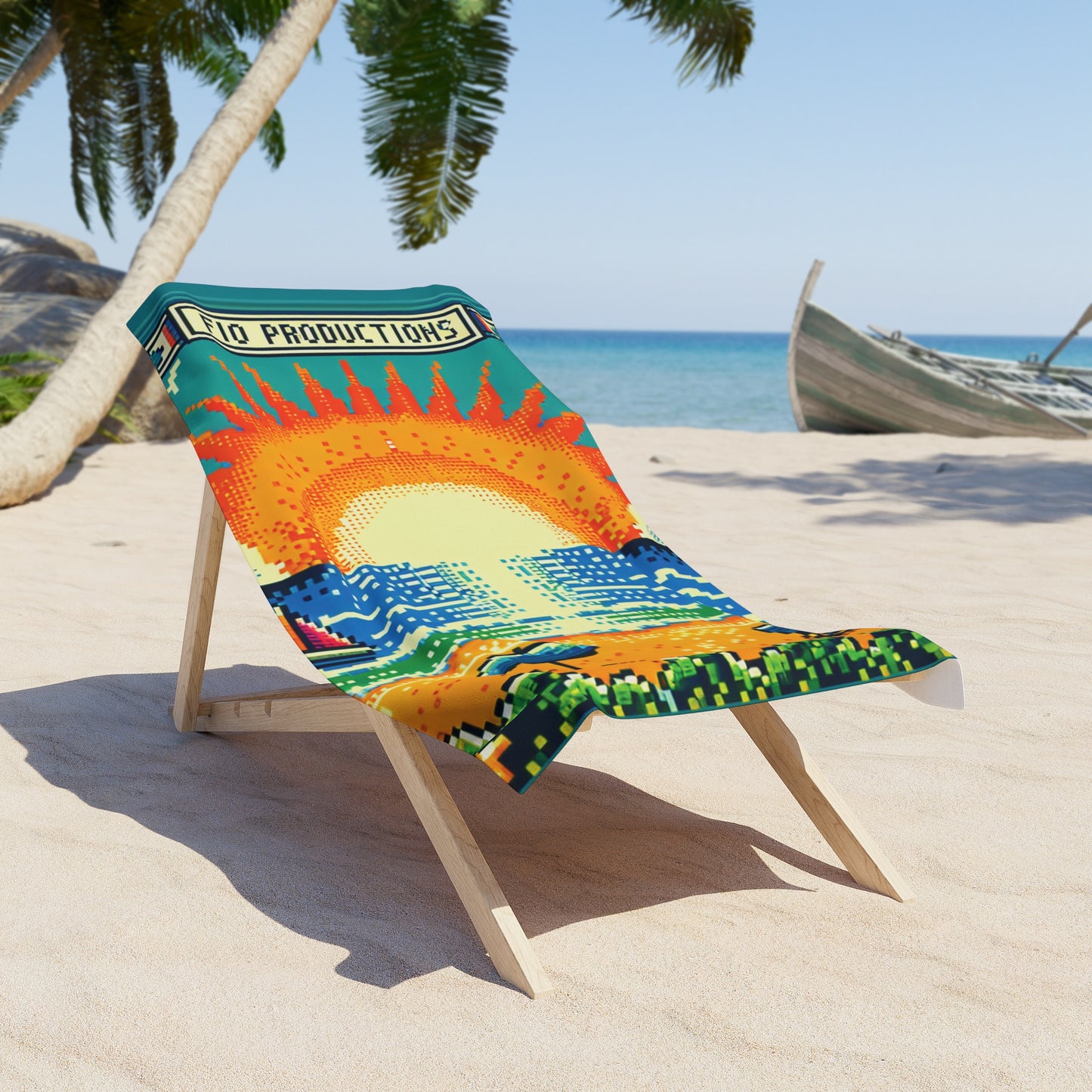 Pixel Art Beach Towel