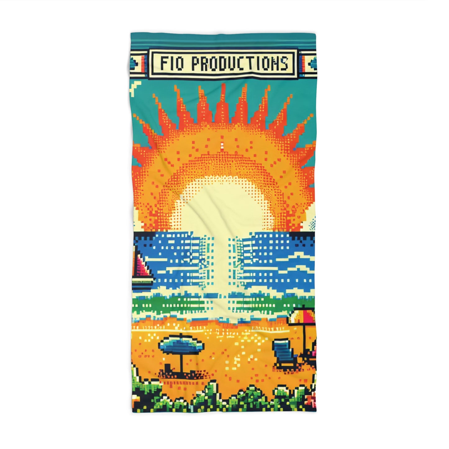 Pixel Art Beach Towel
